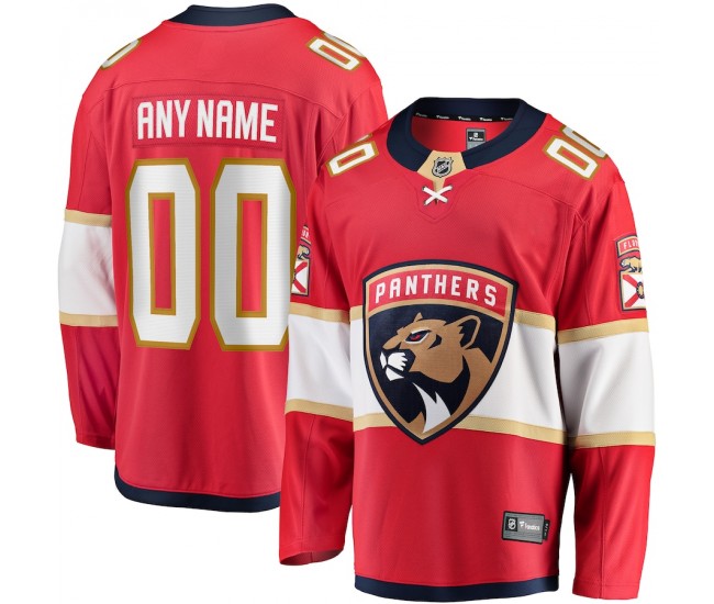 Florida Panthers Men's Fanatics Branded Red Home Breakaway Custom Jersey