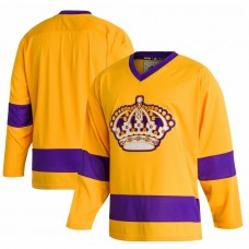Los Angeles Kings Men's adidas Gold Team Classics Authentic Blank Jersey