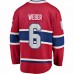 Montreal Canadiens Shea Weber Men's Fanatics Branded Red Home 2021 Stanley Cup Final Bound Breakaway Jersey