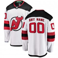 New Jersey Devils Men's Fanatics Branded White Away Breakaway Custom Jersey