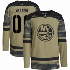  New York Islanders Men's adidas Camo Military Appreciation Team Authentic Custom Practice Jersey
