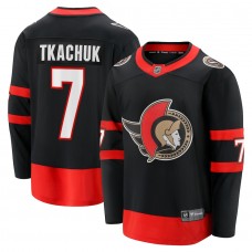 Ottawa Senators Brady Tkachuk Men's Fanatics Branded Black 2020/21 Home Premier Breakaway Player Jersey