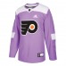 Philadelphia Flyers Men's adidas Purple 2018 Hockey Fights Cancer Custom Practice Jersey
