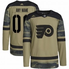 Philadelphia Flyers Men's adidas Camo Military Appreciation Team Authentic Custom Practice Jersey