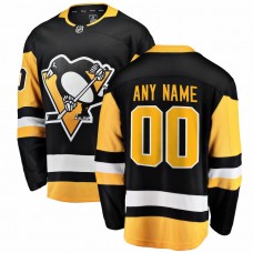 Pittsburgh Penguins Men's Fanatics Branded Black Home Breakaway Custom Jersey