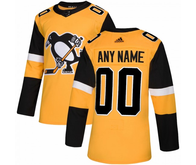 Pittsburgh Penguins Men's adidas Gold Alternate Authentic Custom Jersey