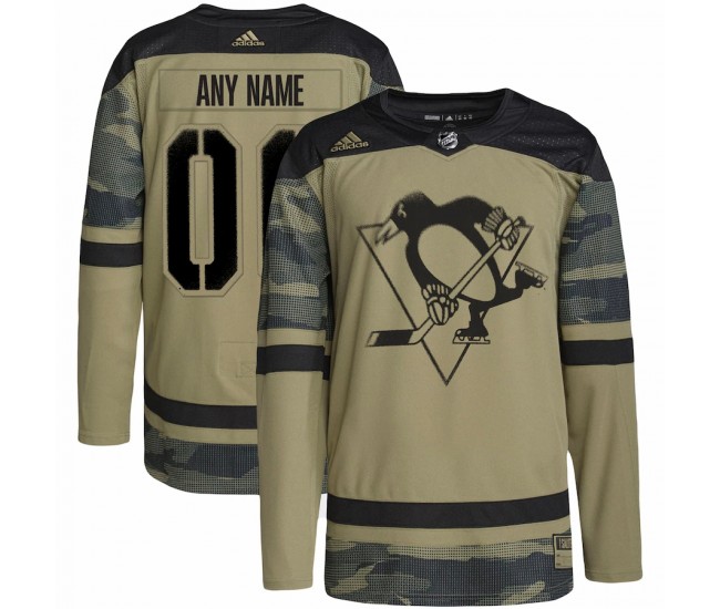 Pittsburgh Penguins Men's adidas Camo Military Appreciation Team Authentic Custom Practice Jersey