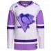 Pittsburgh Penguins Men's adidas White/Purple Hockey Fights Cancer Primegreen Authentic Custom Jersey