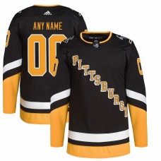 Pittsburgh Penguins Men's adidas Black 2021/22 Alternate Primegreen Authentic Pro Custom Jersey