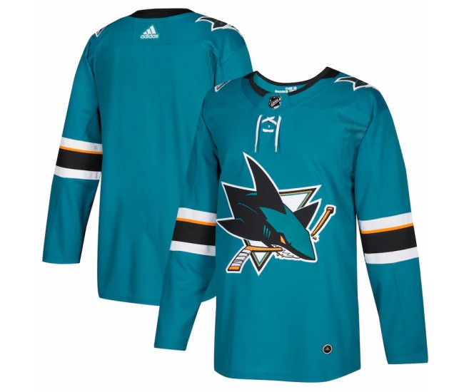 San Jose Sharks Men's adidas Teal Home Authentic Blank Jersey