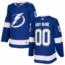 Tampa Bay Lightning Men's adidas Blue Authentic Custom Jersey