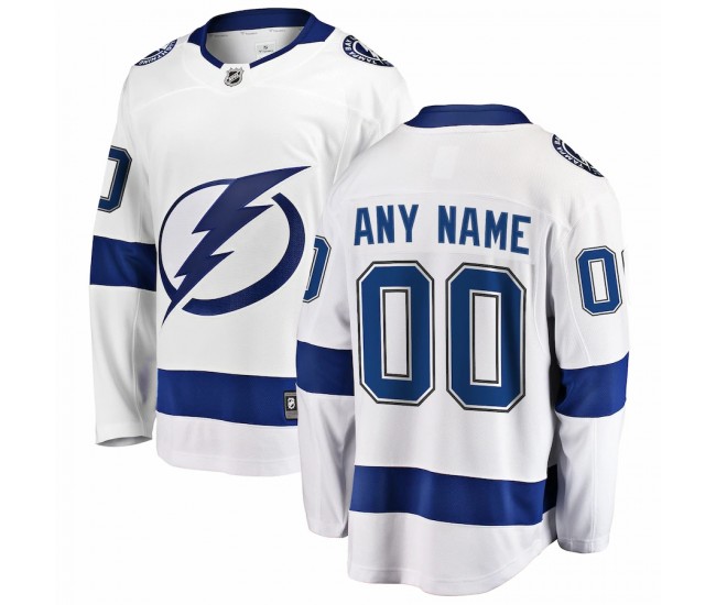 Tampa Bay Lightning Men's Fanatics Branded White Away Breakaway Custom Jersey