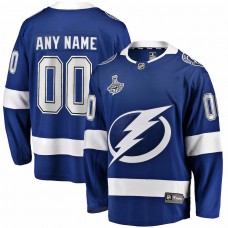 Tampa Bay Lightning Men's Fanatics Branded Blue 2021 Stanley Cup Champions Home Breakaway Custom Jersey