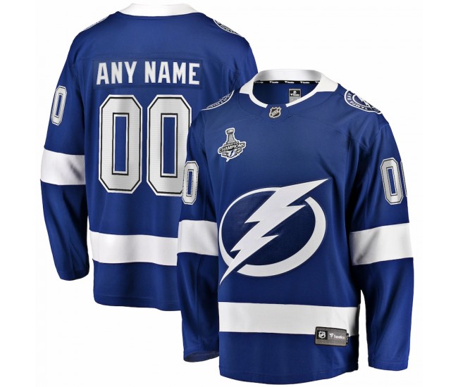 Tampa Bay Lightning Men's Fanatics Branded Blue 2021 Stanley Cup Champions Home Breakaway Custom Jersey