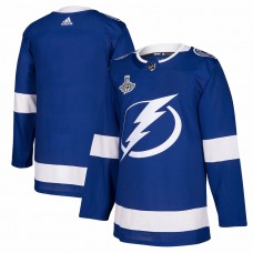 Tampa Bay Lightning Men's adidas Blue 2021 Stanley Cup Champions Patch Authentic Jersey