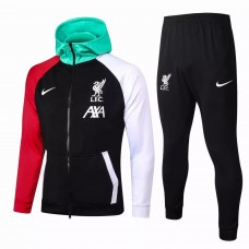 Liverpool FC Training Hooded Soccer Tracksuit Black 2021