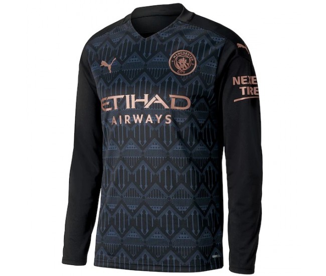 Manchester City Away Long Sleeve Jersey 2020 2021