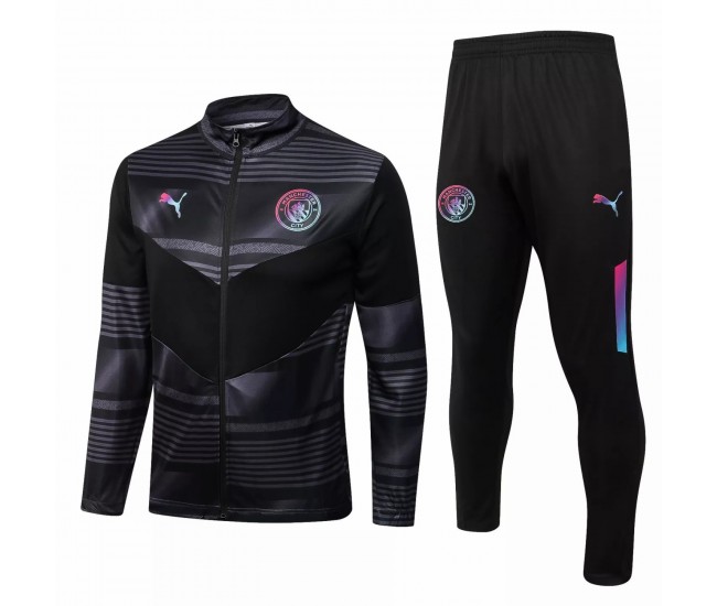 Manchester City Black Training Presentation Football Tracksuit 2022-23 Manchester City Black Training Presentation Football Tracksuit 2022-23