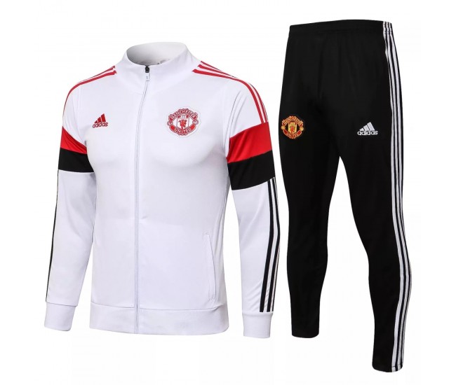 Manchester United White Training Presentation Football Tracksuit 2021-22 Manchester United White Training Presentation Football Tracksuit 2021-22