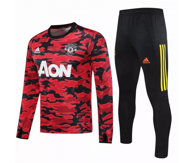 Manchester United Soccer Technical Training Red Black Tracksuit 2020 2021 Manchester United Soccer Technical Training Red Black Tracksuit 2020 2021