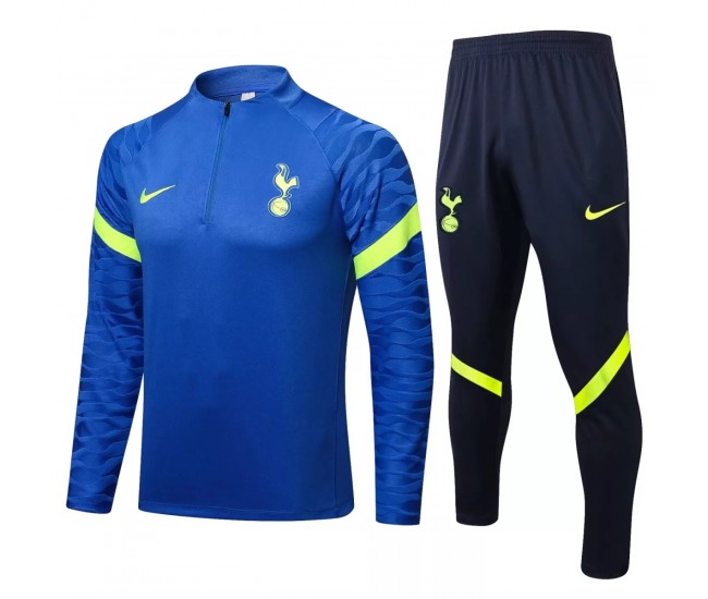 Tottenham Hotspur Blue Training Technical Football Tracksuit 2021-22 Tottenham Hotspur Blue Training Technical Football Tracksuit 2021-22