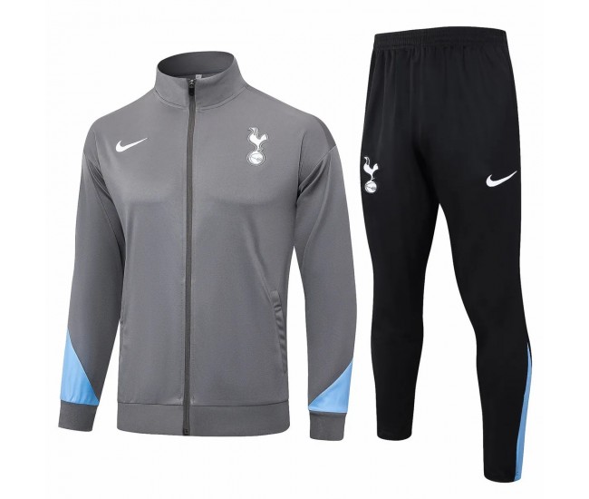 Tottenham Hotspur Mens Grey Training Presentation Football Tracksuit 24-25 Tottenham Hotspur Mens Grey Training Presentation Football Tracksuit 24-25