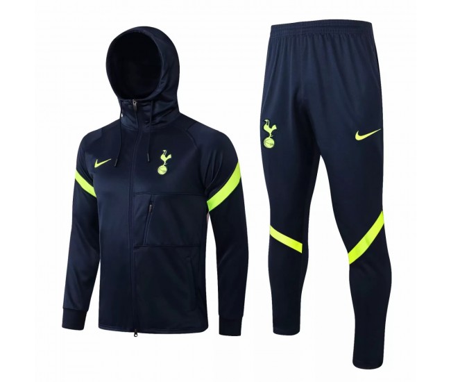 Tottenham Hotspur Navy Hooded Presentation Tracksuit 2021-22