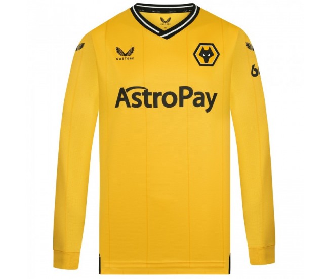 Wolverhampton Wanderers Men's Long Sleeve Home Jersey 23-24