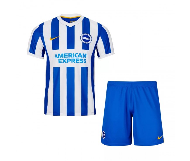Kids Brighton Hove Albion Fc Home Kit 2021-22