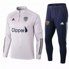 Leeds United Technical Training Soccer Tracksuit Grey 2020 2021