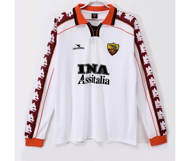 AS Roma Away Long Sleeve Retro Jersey 1998-99