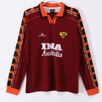AS Roma Home Long Sleeve Retro Jersey 1998-99