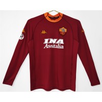 AS Roma Home Long Sleeve Retro Jersey 2001-02