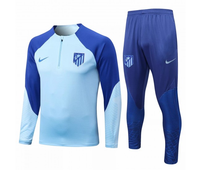 Atlético de Madrid Blue Training Technical Football Tracksuit 2022-23 Atlético de Madrid Blue Training Technical Football Tracksuit 2022-23