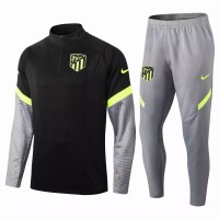 Atlético De Madrid Technical Training Soccer Tracksuit Black Grey 2020 2021