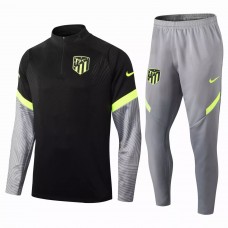 Atlético De Madrid Technical Training Soccer Tracksuit Black Grey 2020 2021