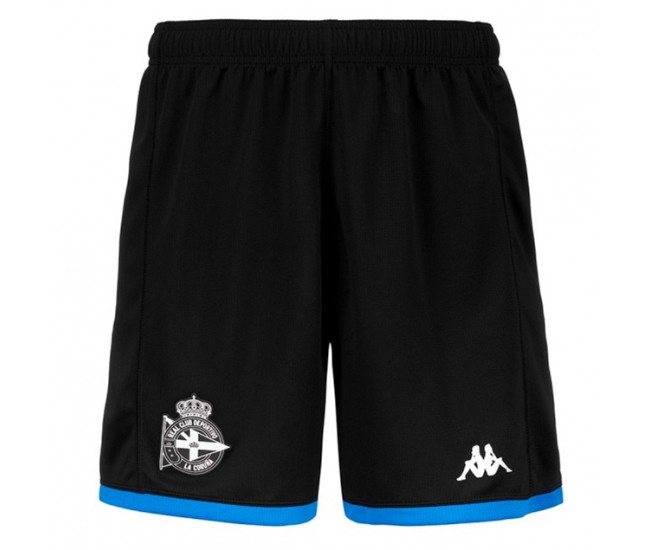 Deportivo La Coruña Mens Negro Goalkeeper Shorts 23-24