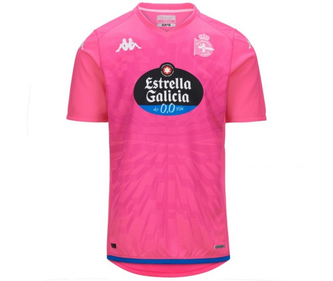 Deportivo La Coruña Mens Pink Goalkeeper Jersey 23-24