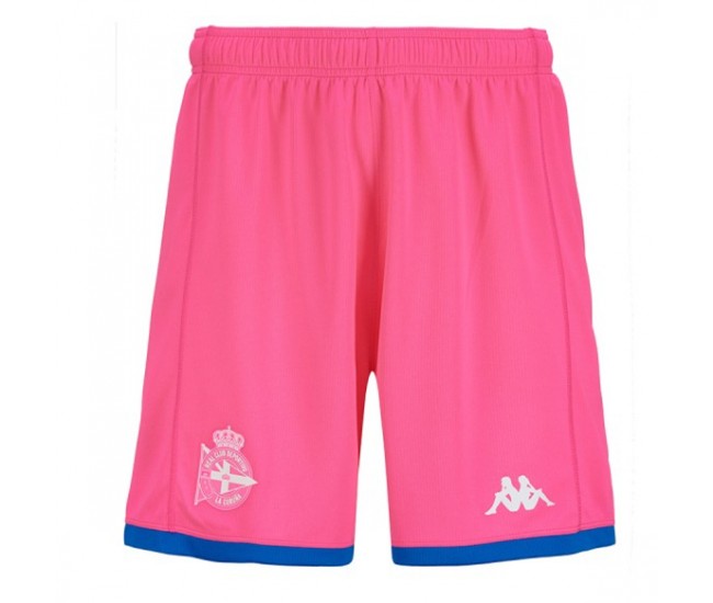 Deportivo La Coruña Mens Pink Goalkeeper Shorts 23-24