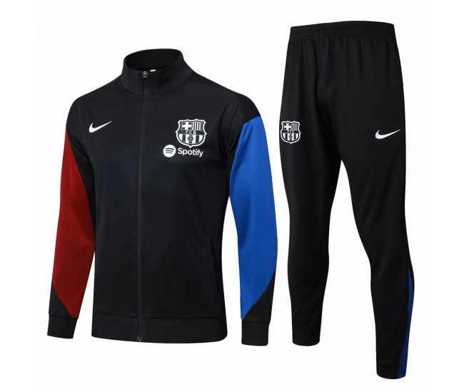 FC Barcelona Mens Black Training Presentation Football Tracksuit 2024-25 FC Barcelona Mens Black Training Presentation Football Tracksuit 2024-25