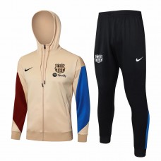 FC Barcelona Mens Coach Hooded Presentation Football Tracksuit 2024-25