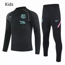 FC Barcelona Soccer Training Technical Tracksuit Black Kids 2020 2021