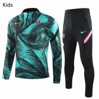 FC Barcelona Soccer Training Technical Tracksuit Green Kids 2020 2021