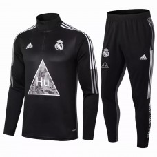 Real Madrid Training Soccer Tracksuit Human Race Black 2020 2021