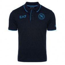 SSC Napoli Mens Navy Blue Representation Polo Shirt 23-24