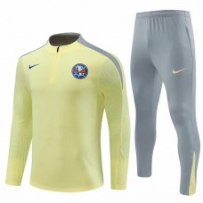 Club America Mens Yellow Training Technical Football Tracksuit 2024-25
