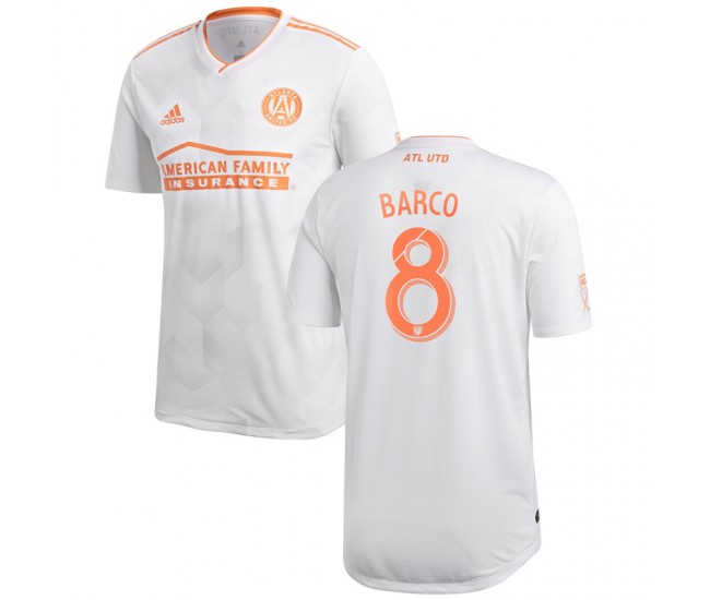 Men's Atlanta United FC Ezequiel Barco White 2018 King Peach Authentic Player Jersey Men's Atlanta United FC Ezequiel Barco White 2018 King Peach Authentic Player Jersey