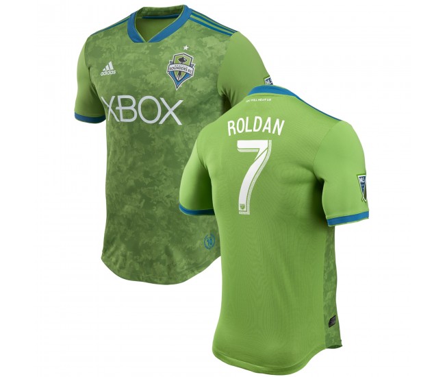 Men's Seattle Sounders FC Cristian Roldan Green 2018 Primary Authentic Player Jersey Men's Seattle Sounders FC Cristian Roldan Green 2018 Primary Authentic Player Jersey