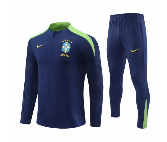 Brazil National Team Mens Navy Training Technical Football Tracksuit 2023-24 Brazil National Team Mens Navy Training Technical Football Tracksuit 2023-24