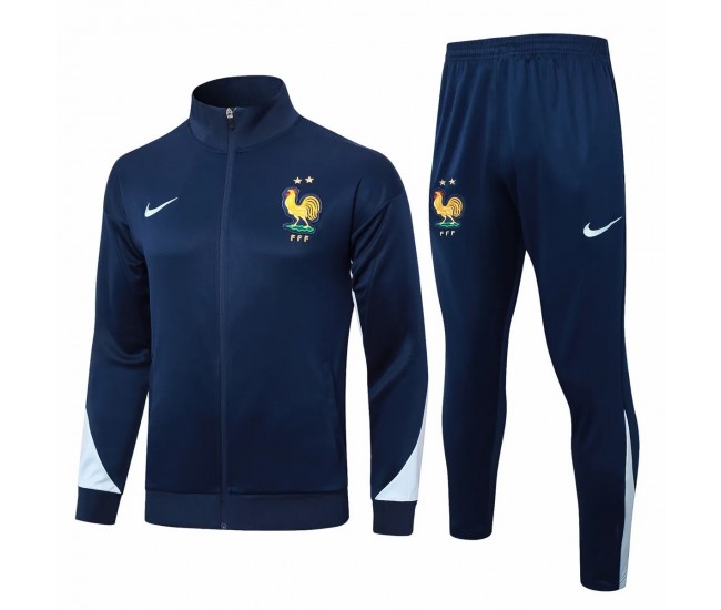 France National Team Mens Navy Training Presentation Football Tracksuit 2024-25 France National Team Mens Navy Training Presentation Football Tracksuit 2024-25